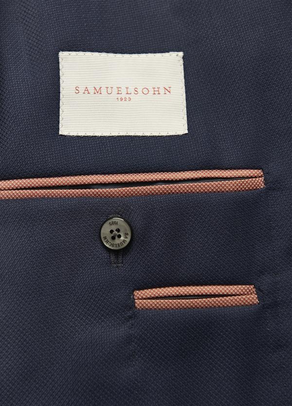 Samuelsohn Blue Double Twist Blazer - Classic Fit 38 / Short