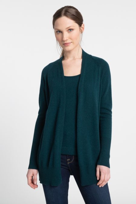 Kinross Cashmere Rib Detail Cardigan