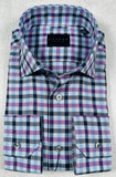 Calder Carmel Melange Twill Exploded Gingham Sport Shirt in Lavender