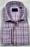 Calder Carmel Luxury 100's Melange Peached Twill Herringbone Sport Shirt in Lavender