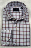 Calder Carmel Ultimate Brushed Oxford Windowpane Sport Shirt in Lavender