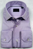 Calder Carmel Luxury 120's Micro Dobby Parque Solid Sport Shirt in Lavender