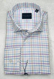 Calder Carmel Luxury Melange Twill Check Sport Shirt in Lilac