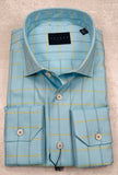 Calder Carmel Luxury Panama Oxford Sport Shirt in Turquoise