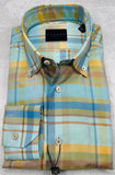 Calder Carmel Luxury Panama Oxford Sport Shirt in Turquoise