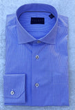 Calder Carmel Lux Poplin Micro Gingham Sport Shirt in Navy Blue