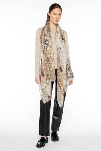 Kinross Cashmere Python Print Scarf