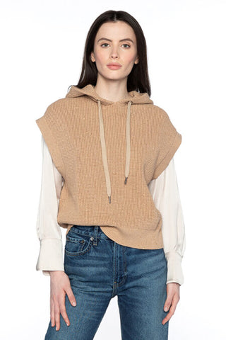 Kinross Cashmere Thermal Sequin Pullover Hoodie