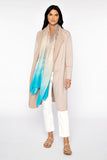 Kinross Cashmere Ombre Reef Print Scarf - Pacific