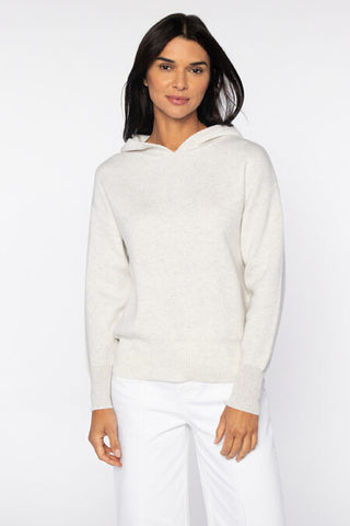 Kinross Cashmere Doubleknit Pullover Hoodie