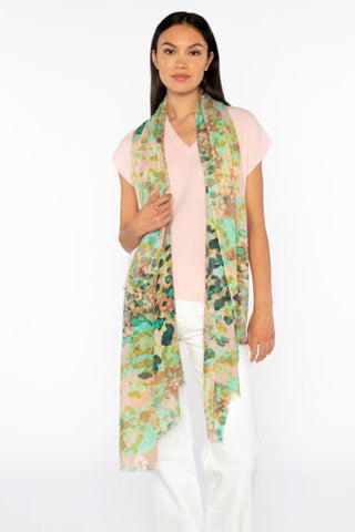 Kinross Cashmere Glimmer Print Scarf