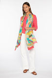 Kinross Cashmere Flirty Leaves Print