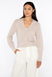 Kinross Cashmere Short Button Vee Cardigan