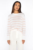 Kinross Cashmere Crop Stripe Crew