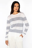 Kinross Cashmere Micro Stripe Pullover