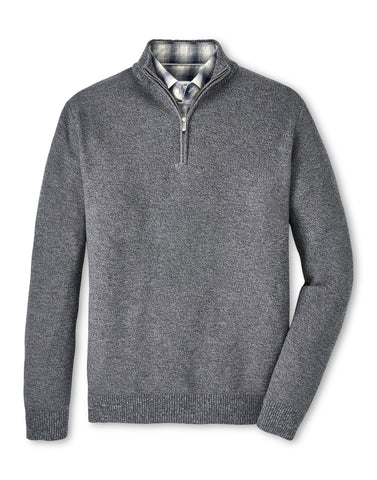 Peter Millar Nevis Twisted Quarter-Zip in Iron