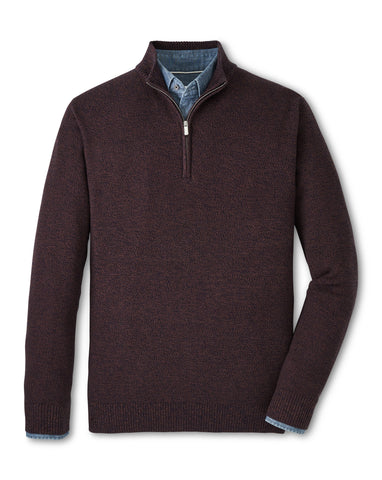 Peter Millar Nevis Twisted Quarter-Zip in Midnight Canopy