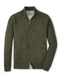 Peter Millar Crescent Full-Zip Sweater in Military