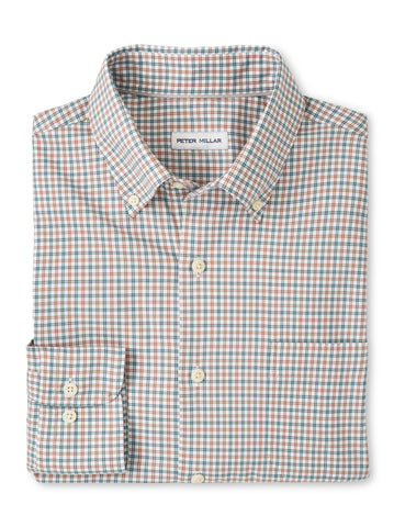 Peter Millar Hamilton Crown Lite Cotton-Stretch Sport Shirt in Sherwood