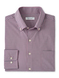 Peter Millar Murray Performance Poplin Sport Shirt in Rosewood