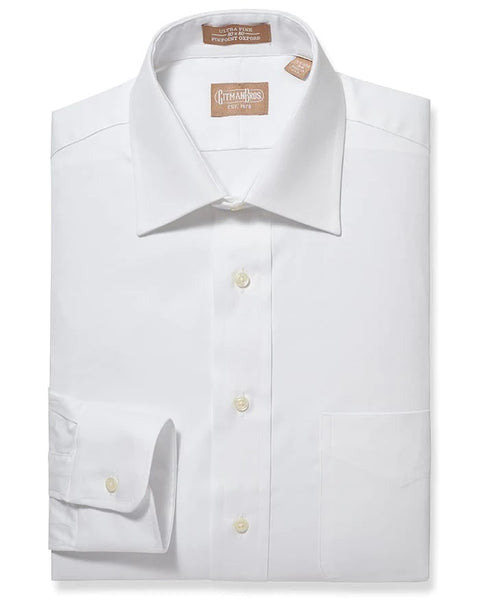 Gitman Brothers Dress Shirt - White Pinpoint Spread Collar