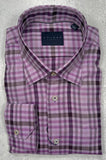 Calder Carmel Luxe Herringbone Twill Melange Sports Shirt in Lavender