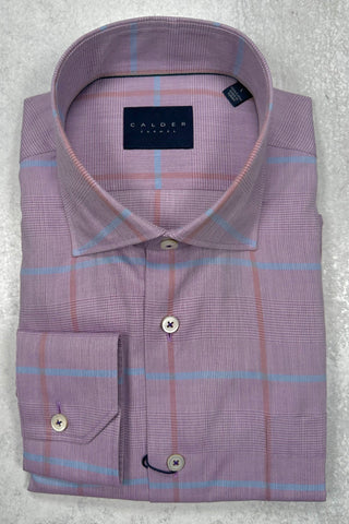 Calder Carmel Luxe Peached Flannel Twill Sports Shirt in Lavender