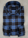 Calder Carmel Luxe Brushed Flannel Twill Sports Shirt in Madder