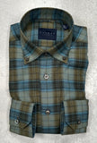 Calder Carmel Luxe Brushed Flannel Twill Sports Shirt in Olive