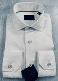 Calder Carmel Jacquard Twill Sport Shirt in White