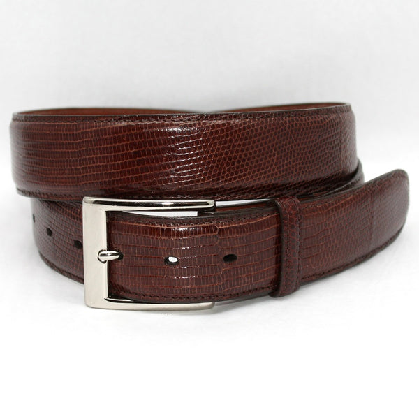 Torino Leather Cognac Lizard Belt
