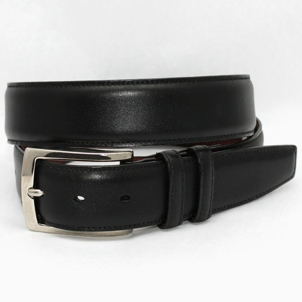 Torino Leather Black Burnished Calf Belt