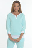 ELI 3/4 Sleeve Pima Cotton & spandex knit