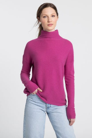 Kinross Cashmere Textured Slouchy Funnel