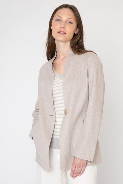 Kinross Cashmere LWT Easy One Button Coat
