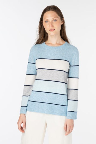 Kinross Cashmere Wide Stripe Pullover