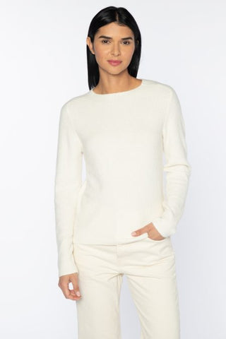 Kinross Cashmere Stretch Boucle Crew