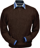 Peru Unlimited - Baby Alpaca Sweatshirt in Dark Brown Heather